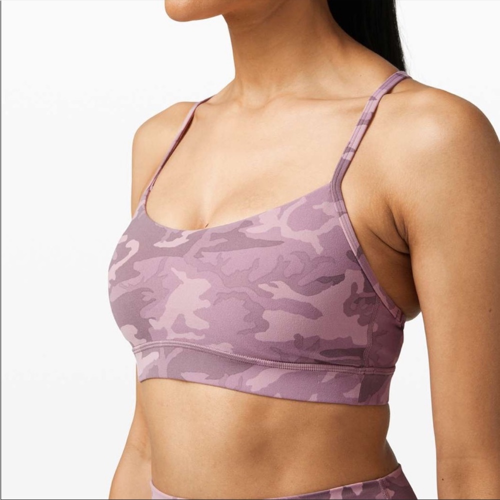 ‼️SOLD‼️Lululemon Flow Y Nulu Bra Top Incognito Camo Pink Taupe